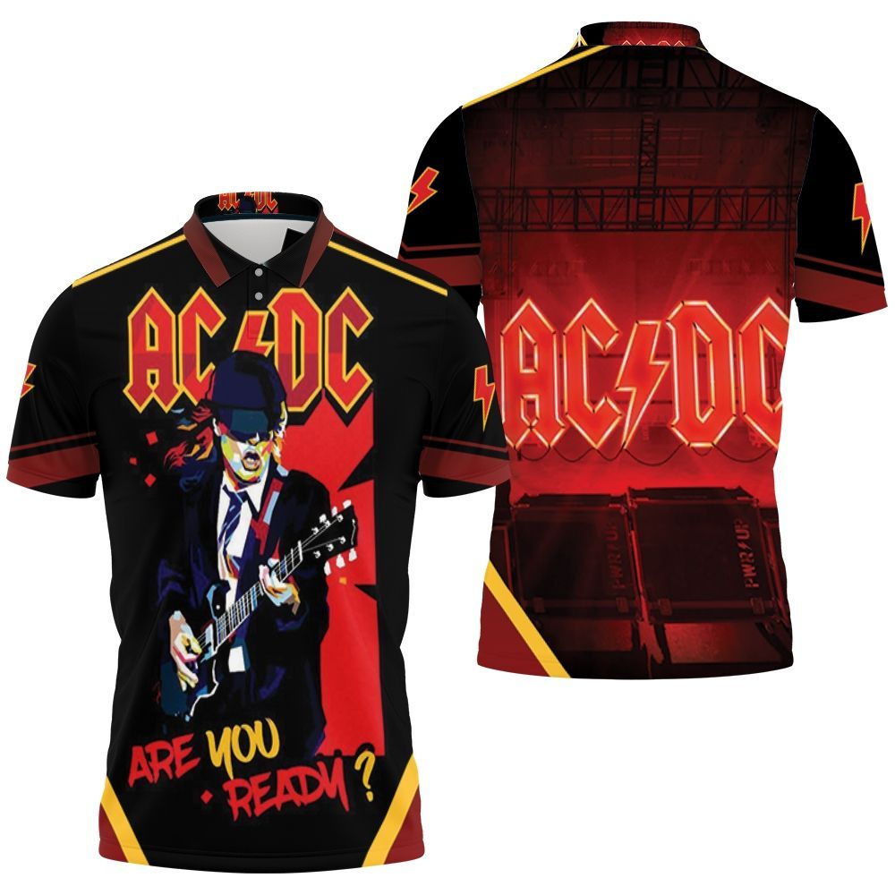 Acdc Angus Young Are You Ready Popart Polo Shirt All Over Print Shirt 3d T-shirt