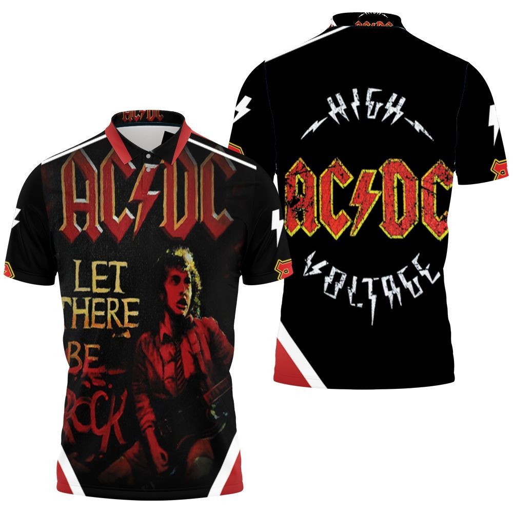 Acdc Angus Young Let There Be Rock Polo Shirt All Over Print Shirt 3d T-shirt