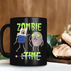 Adventure Time With Finn And Jake Zombie Time Mug Cartoon Network Lover Mug Finn And Jake Premium Sublime Ceramic Coffee Mug Black