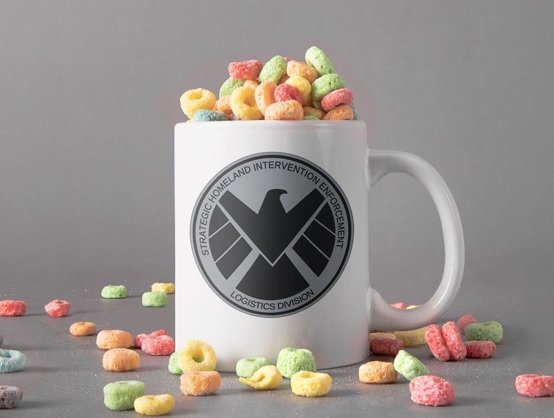 Agents Of Shield Mug Strategic Homeland Intervention, Enforcement Marvel Mug Avenger Mug Premium Sublime Ceramic Coffee Mug White