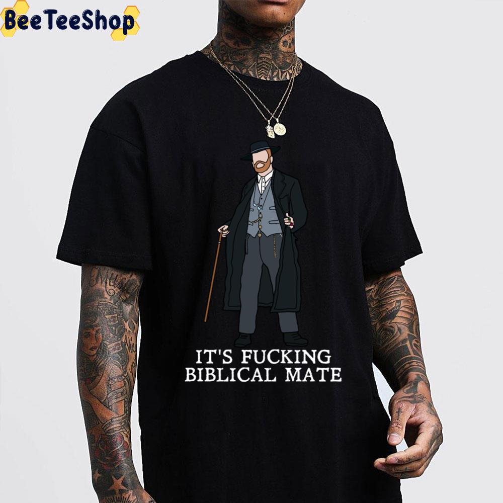 Alfie Solomons It ‘s Fucking Biblical Mate (White) Peaky Blinders Unisex T-Shirt