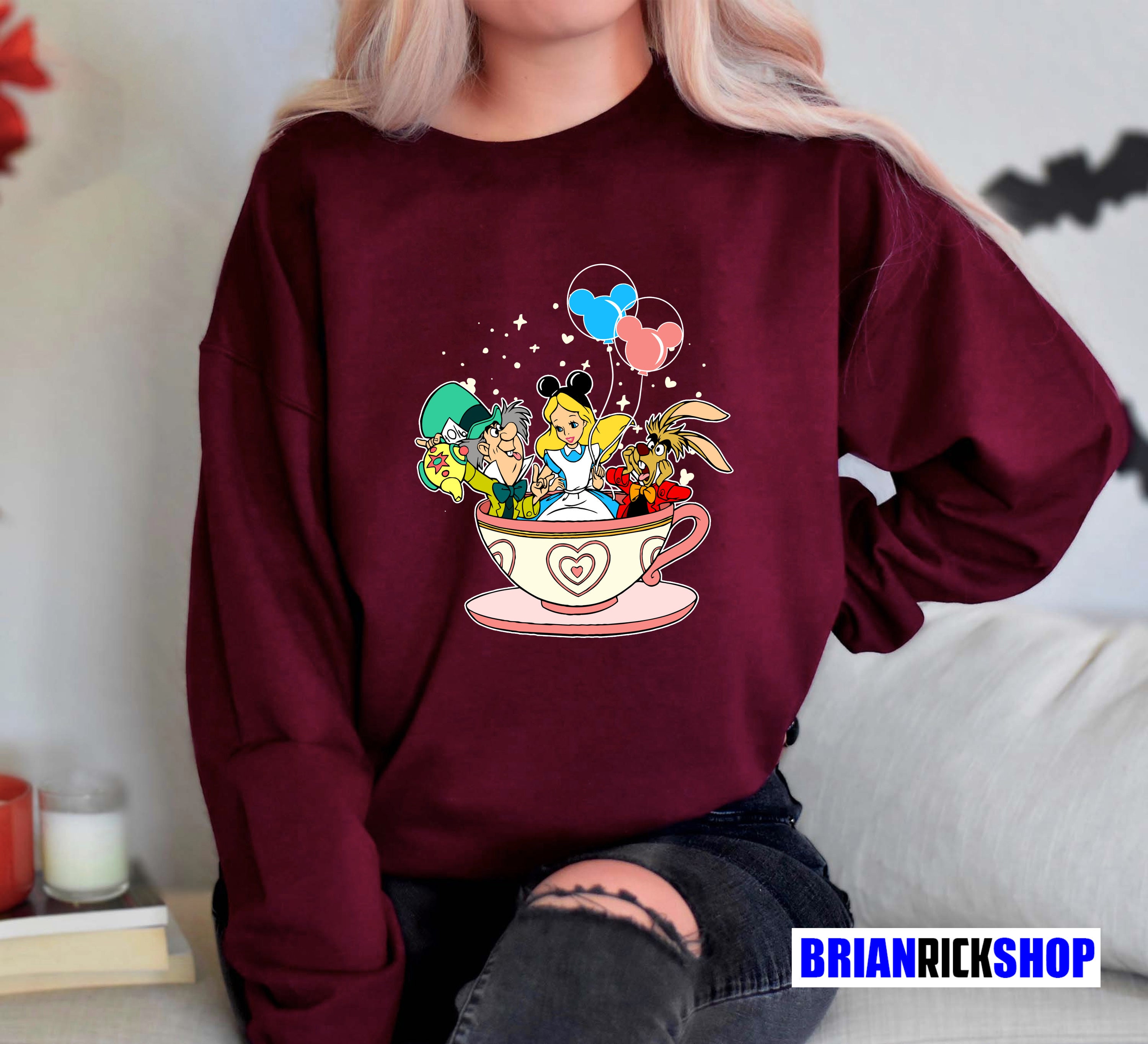 Alice In Wonderland We’re All Mad Here Disney World Unisex Sweatshirt