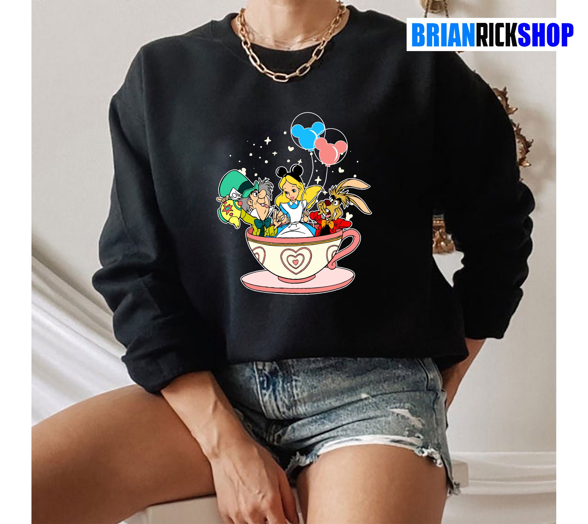 Alice In Wonderland We’re All Mad Here Disney World Unisex Sweatshirt