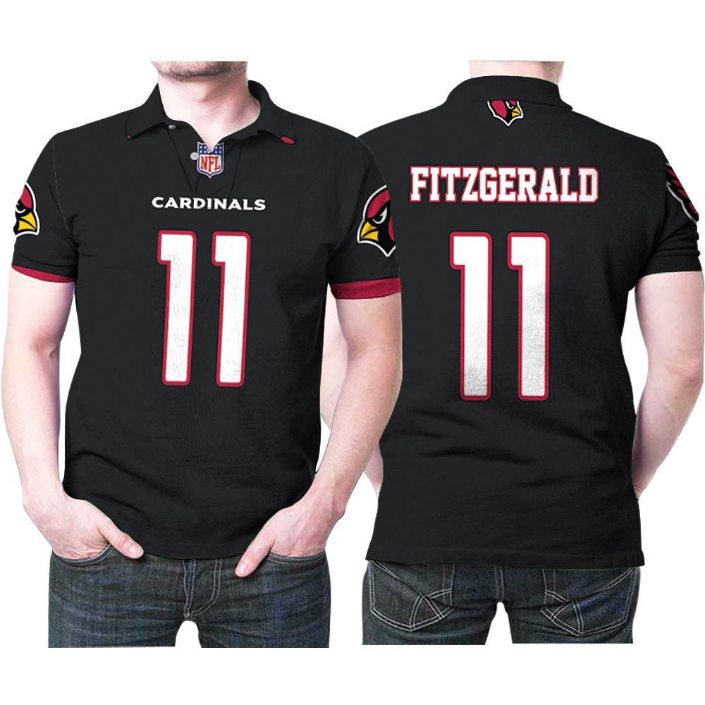 Arizona Cardinals Larry Fitzgerald 11 Great Player Youth Alternate Game Black 2019 Jersey Style Gift For Cardinals Fans Polo Shirt