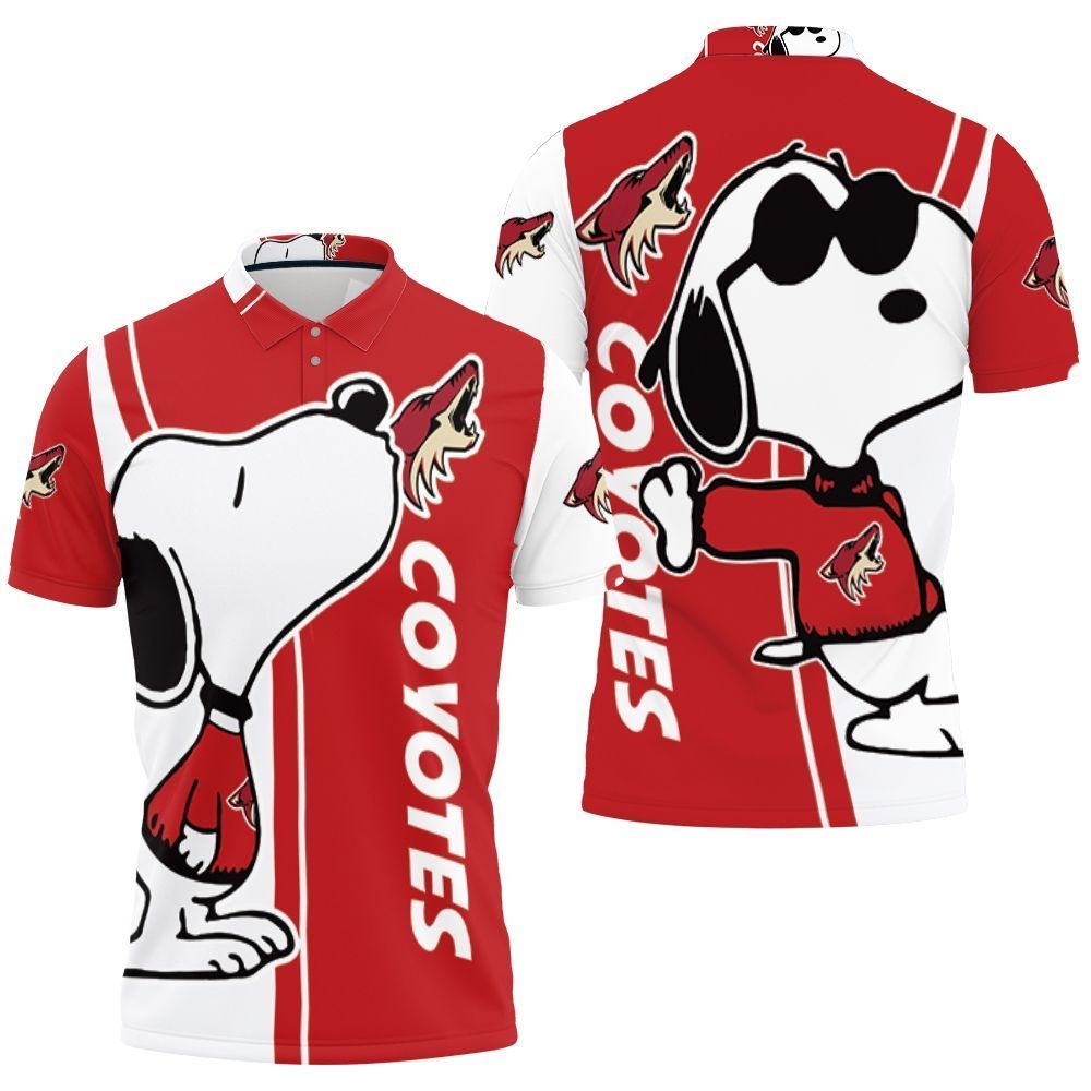 Arizona Coyotes Snoopy Lover 3d Printed Polo Shirt All Over Print Shirt 3d T-shirt