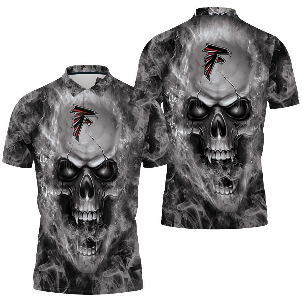 Atlanta Falcons Nfl Fans Skull Polo Shirt All Over Print Shirt 3d T-shirt