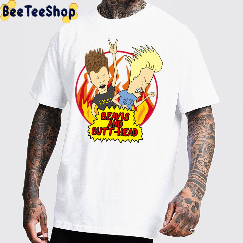 Beavis And Butt-Head Fire Skull Death Rock Band 2022 Movie Unisex T-Shirt