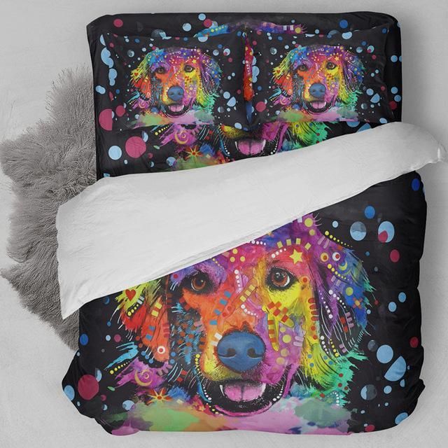 Bedding Set Colorful Labrador Retriever Cotton Bedding Sets