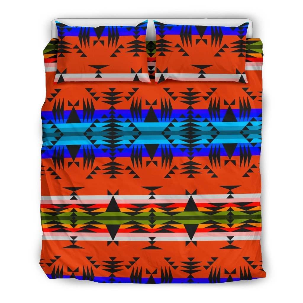 Between the Mountains Orange Morning Cotton Bedding Sets