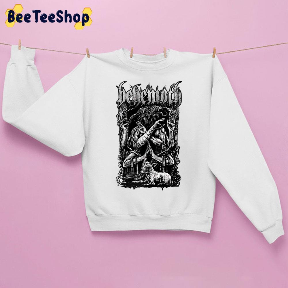 Black White Vintage Art Bahemoth Band Unisex Sweatshirt