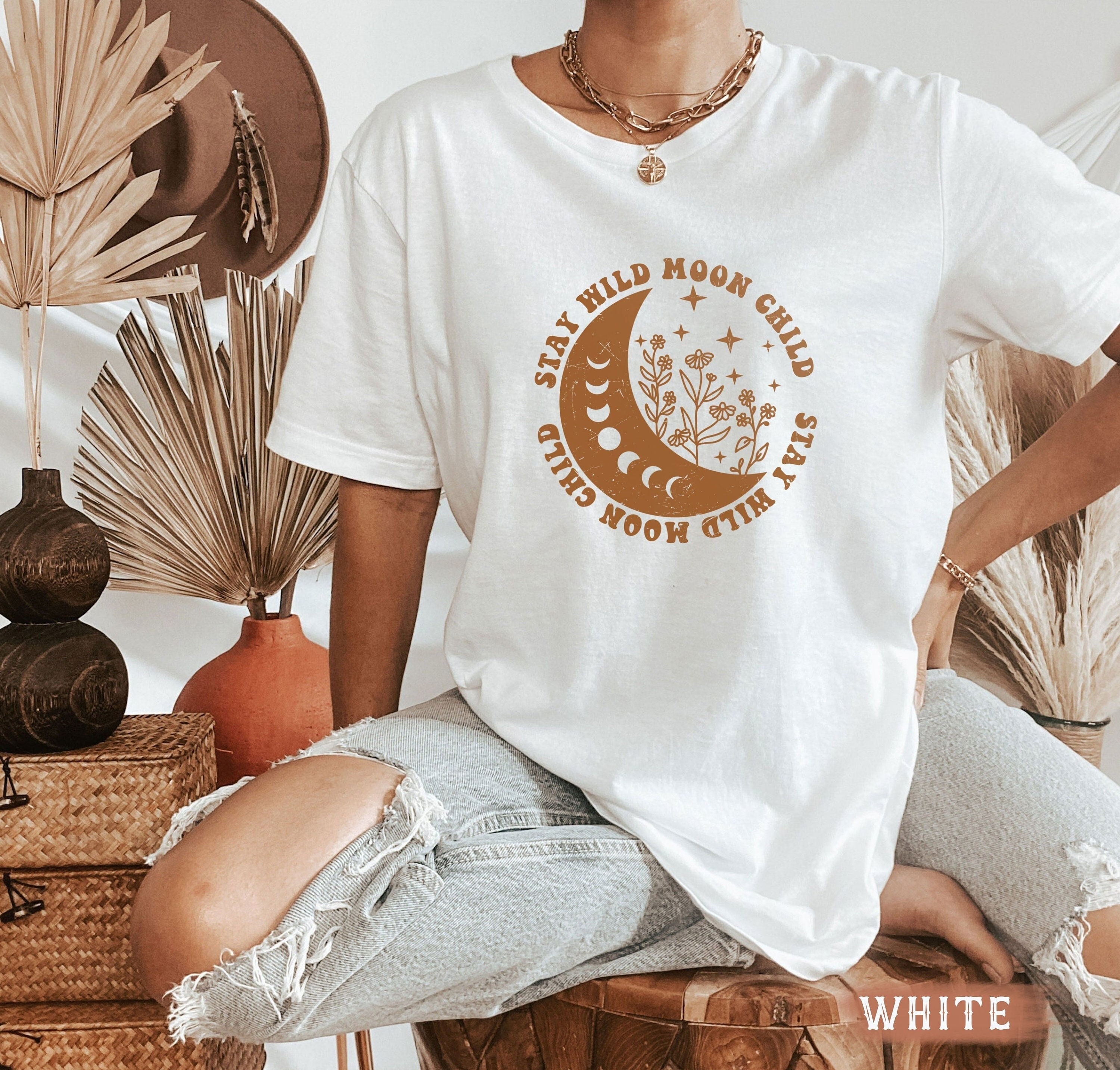 Bohemian Stay Wild Moon Child Unisex T-Shirt