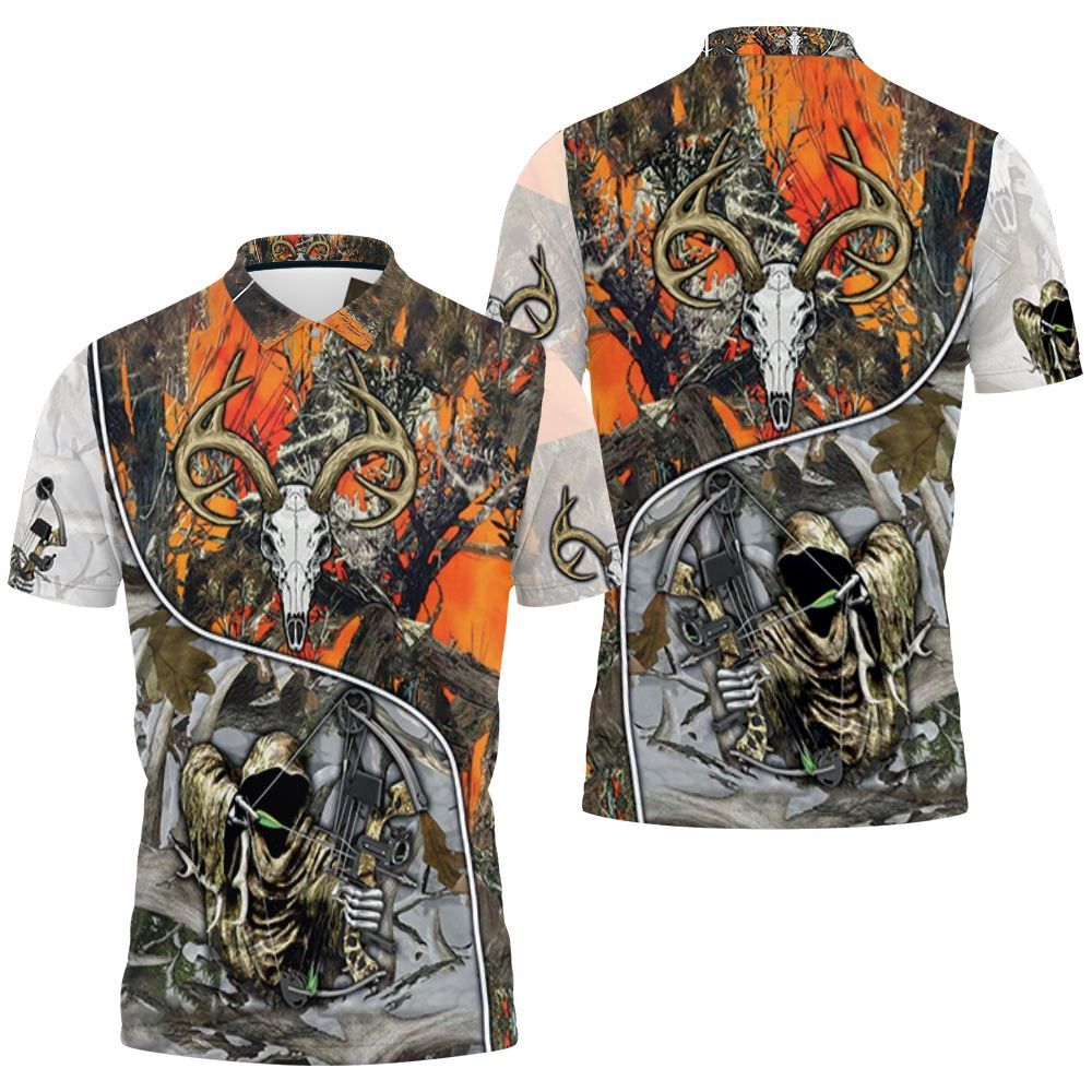 Bone Reaper Bow Hunter 3d Jersey Polo Shirt All Over Print Shirt 3d T-shirt