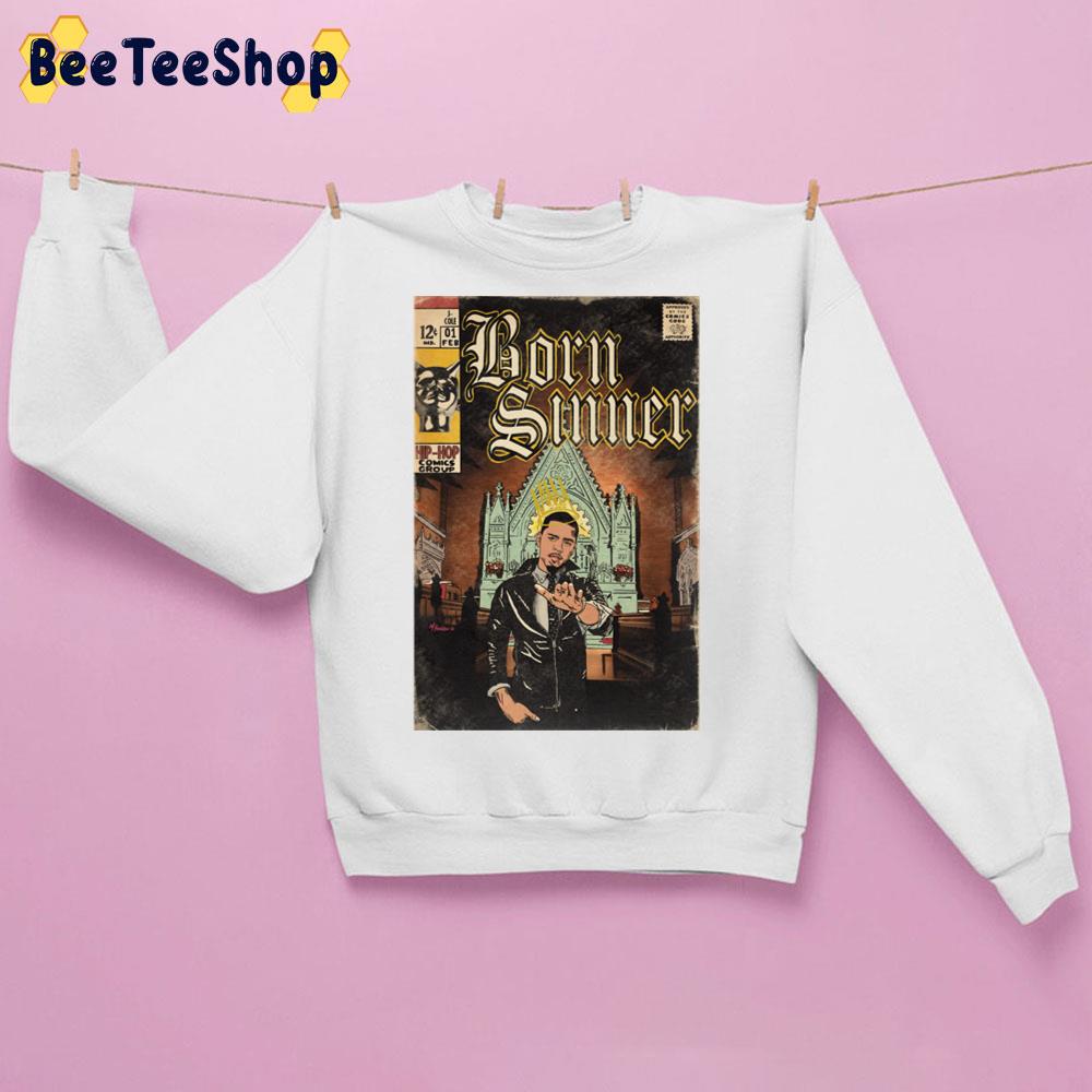 Born Sinner Comic Book Parody Art J Cole Rapper Unisex Sweatshirt