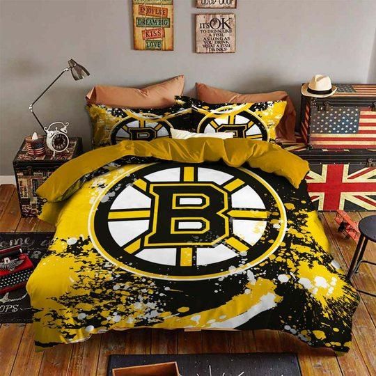 Boston Bruins Bedding Set Sleepy Halloween And Christmas