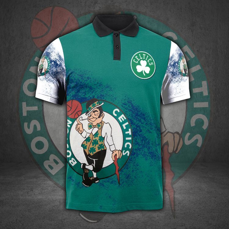 Boston Celtics All Print 3d Polo T-shirt All Over Print Shirt 3d T-shirt