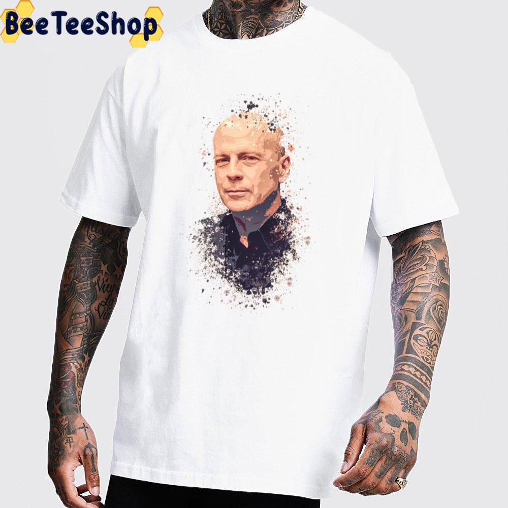 Bruce Willis Splatter Painting Graphic Unisex T-Shirt