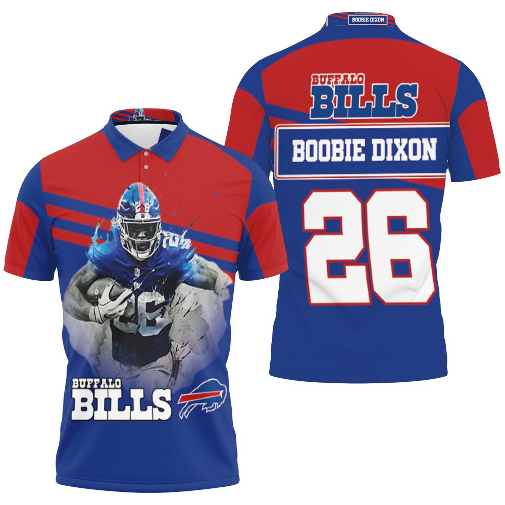 Buffalo Bills 26 Boobie Dixon Afc East Champs Polo Shirt All Over Print Shirt 3d T-shirt