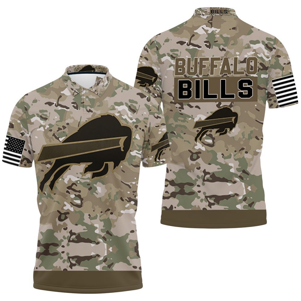 Buffalo Bills Camo Pattern 3d Jersey Polo Shirt All Over Print Shirt 3d T-shirt
