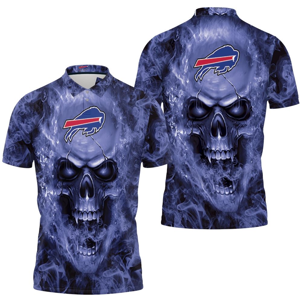 Buffalo Bills Nfl Fans Skull Polo Shirt All Over Print Shirt 3d T-shirt