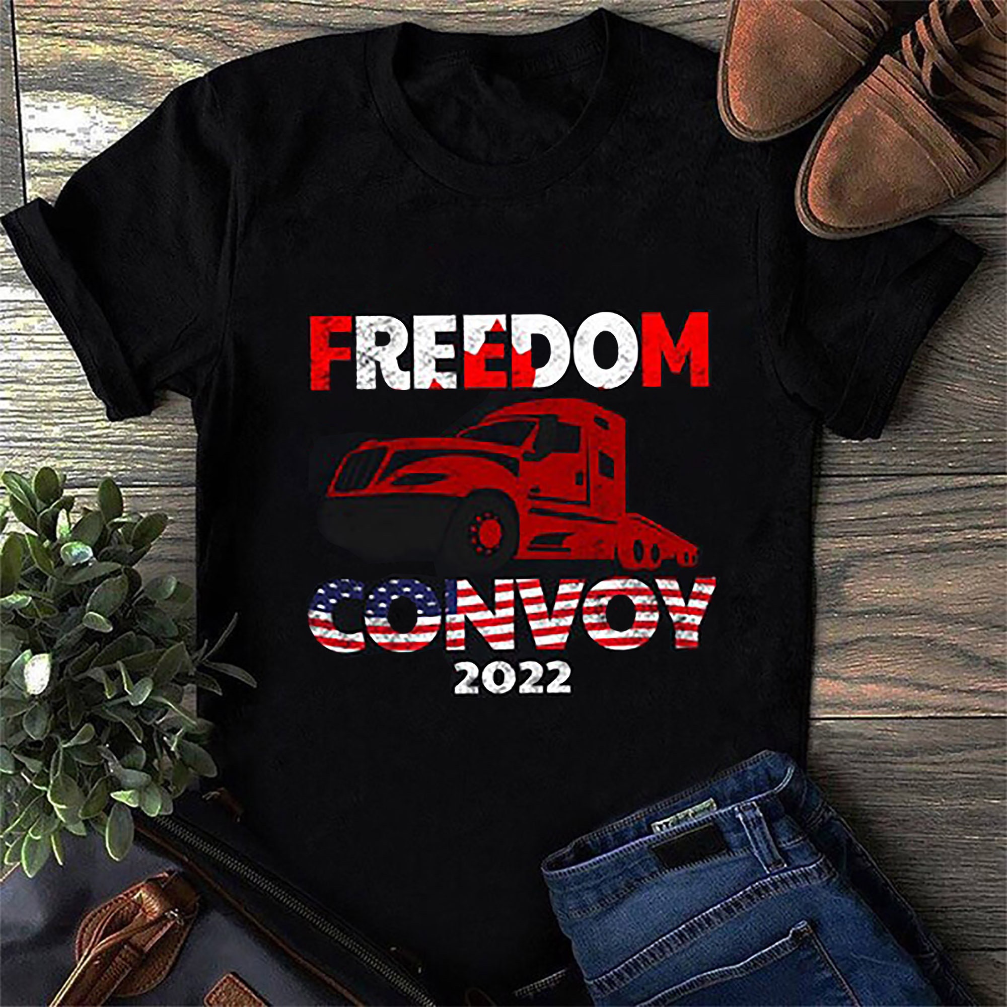 Canadian Freedom Support Truckers Convoy To Ottawa Unisex T-Shirt
