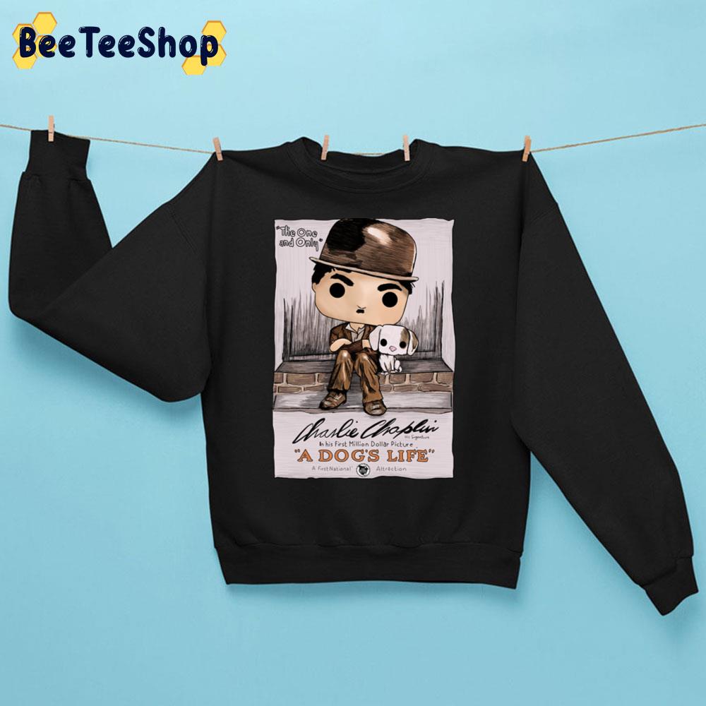 Cartoon Art A Dogs Life Charlie Chaplin Unisex Sweatshirt