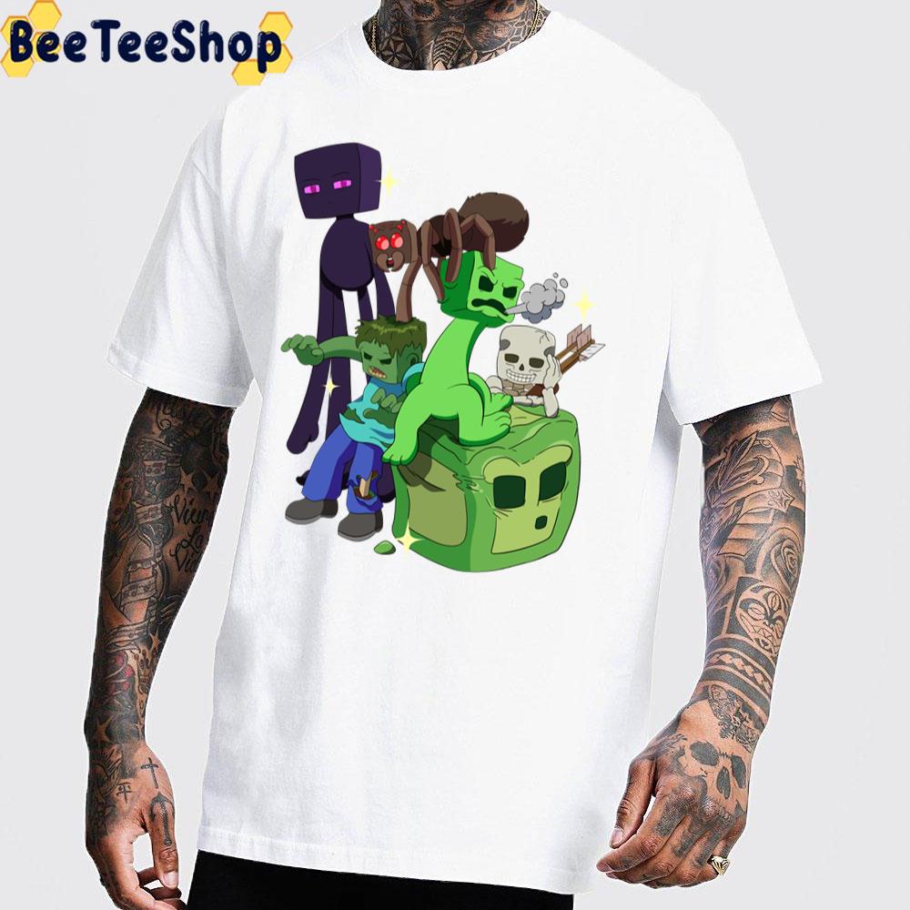 Cartoon Art Minecraft Mobs Unisex T-Shirt