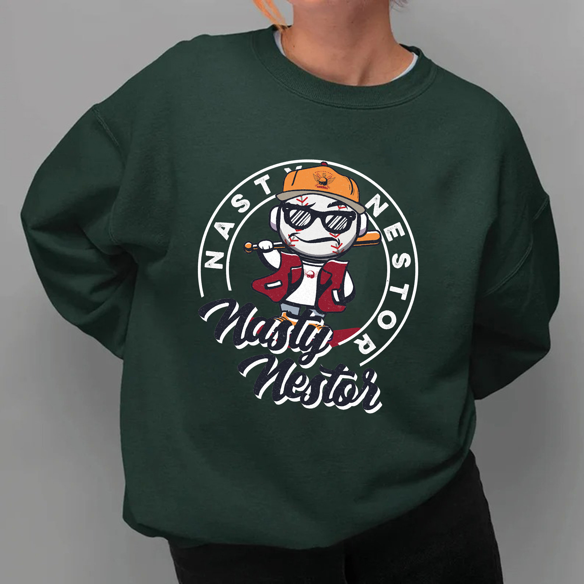 Cartoon Art Nasty Nestor Baseball Unisex Sweatshirt