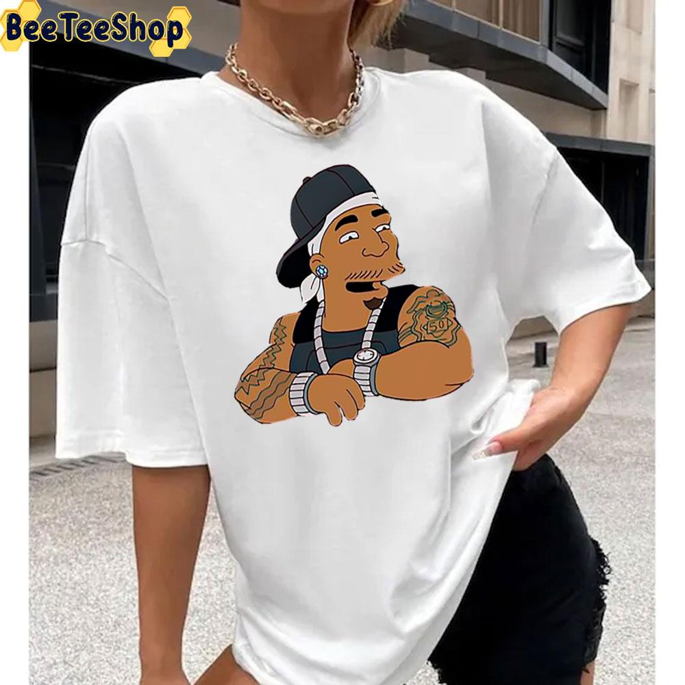 Cartoon Simpson Fifty Rap 50 Cent Rapper Unisex T-Shirt - Beeteeshop