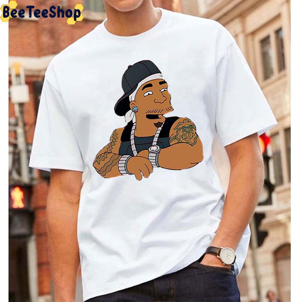 Cartoon Simpson Fifty Rap 50 Cent Rapper Unisex T-Shirt