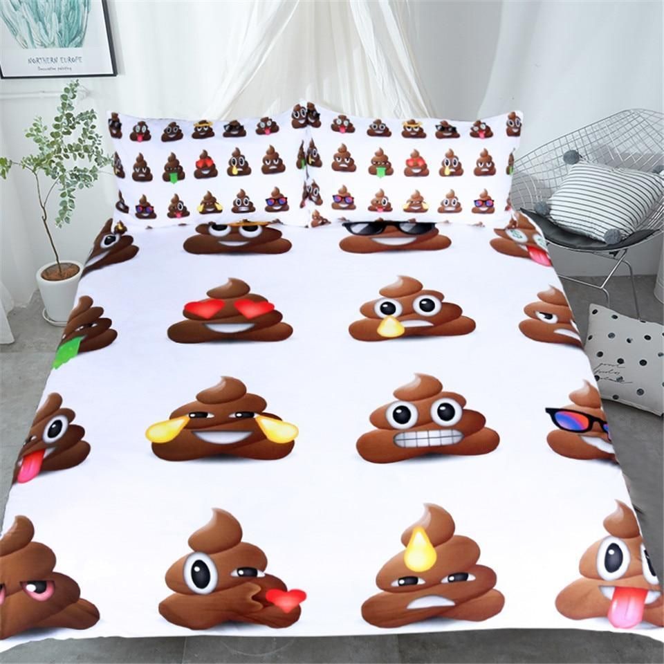 Cartoon Smiley Faces Cotton Bedding Sets