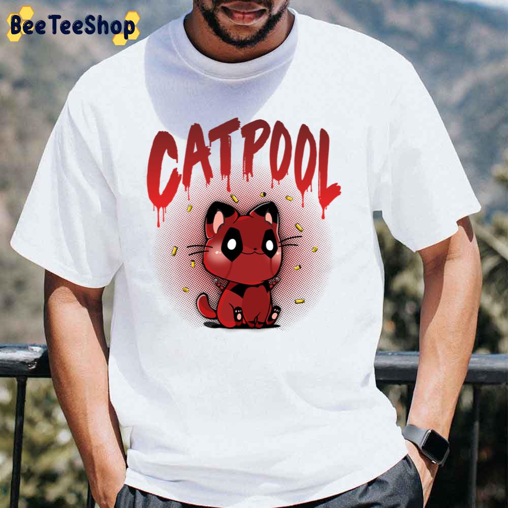 Catpool Funny Deadpool Mix Cat Unisex T-Shirt