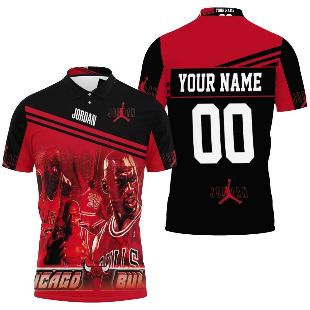 Chicago Bulls Michael Jordan 23 Personalized Polo Shirt All Over Print Shirt 3d T-shirt