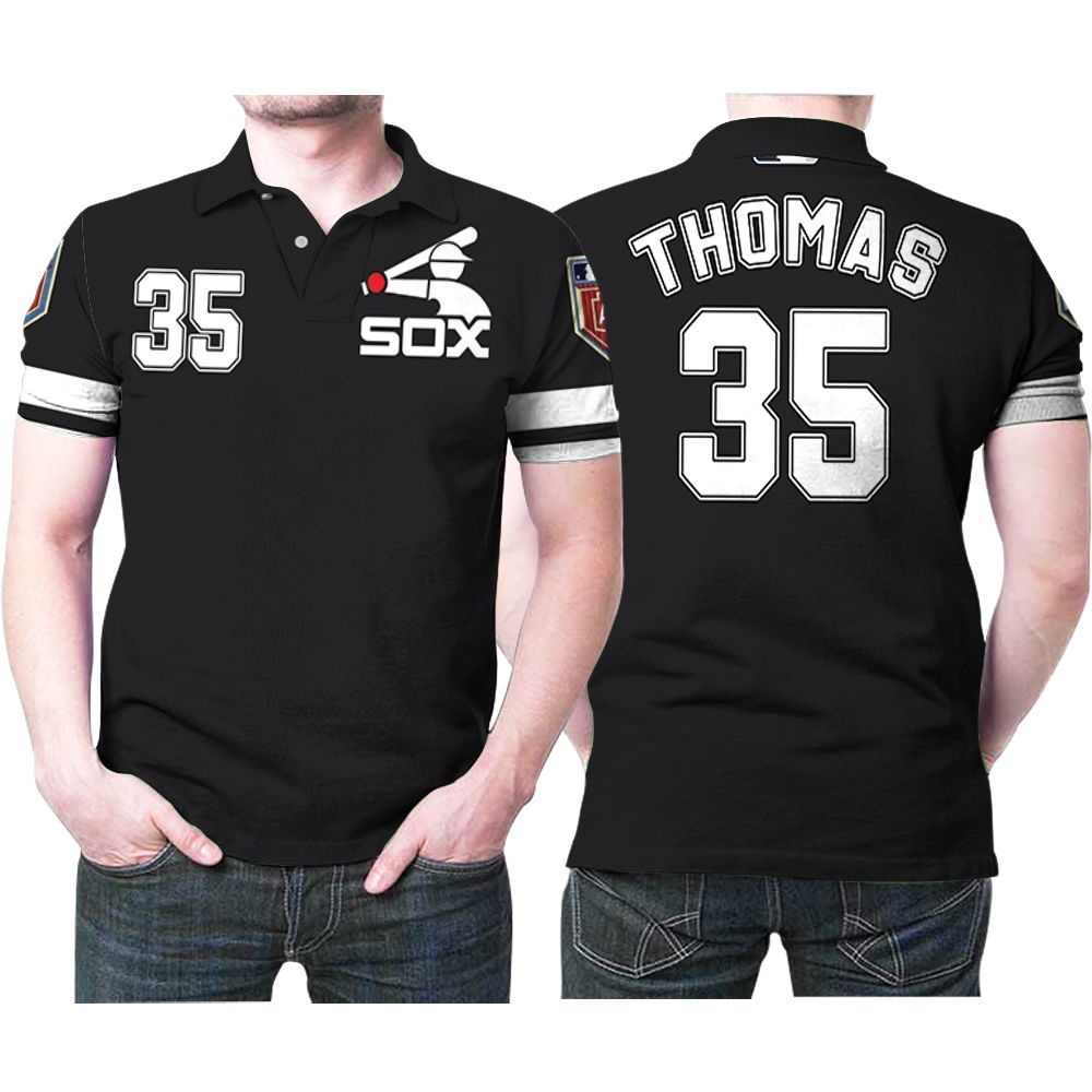 Chicago White Sox Frank Thomas #35 Mlb Great Player Majestic Spring Training Cool 3d Designed Allover Gift For Chicago Fans Polo Shirt