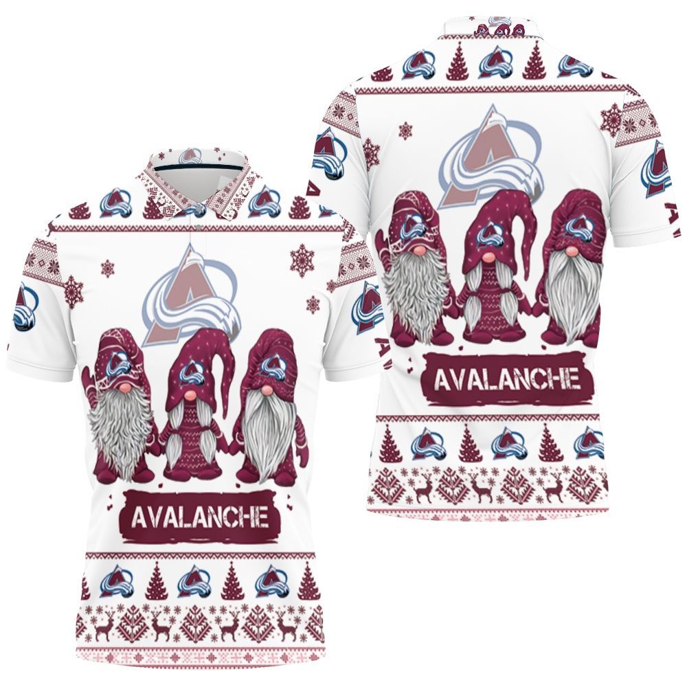 Christmas Gnomes Colorado Avalanche Ugly Sweatshirt Christmas 3d Polo Shirt All Over Print Shirt 3d T-shirt