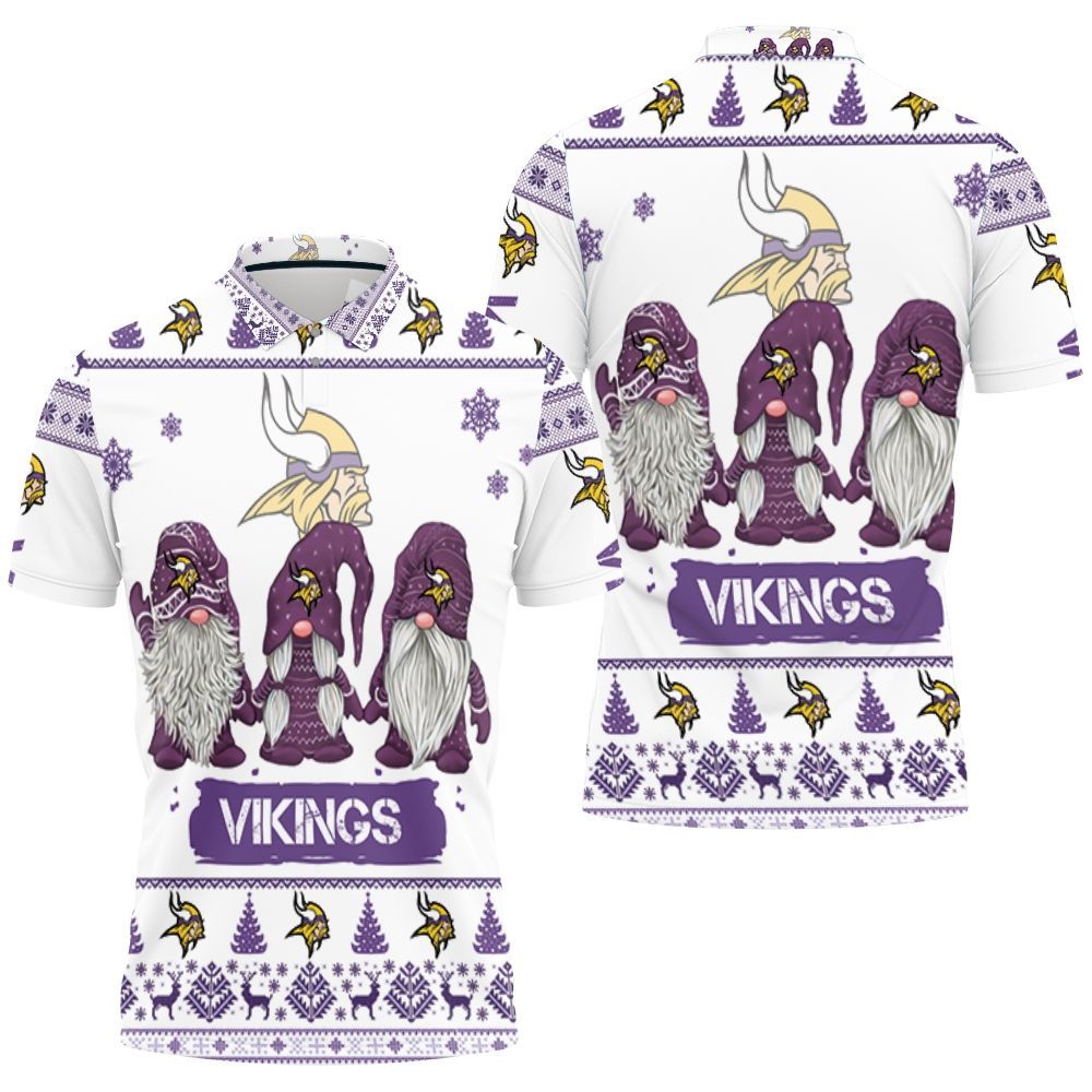 Christmas Gnomes Minnesota Vikings Ugly Sweatshirt Christmas 3d Polo Shirt All Over Print Shirt 3d T-shirt