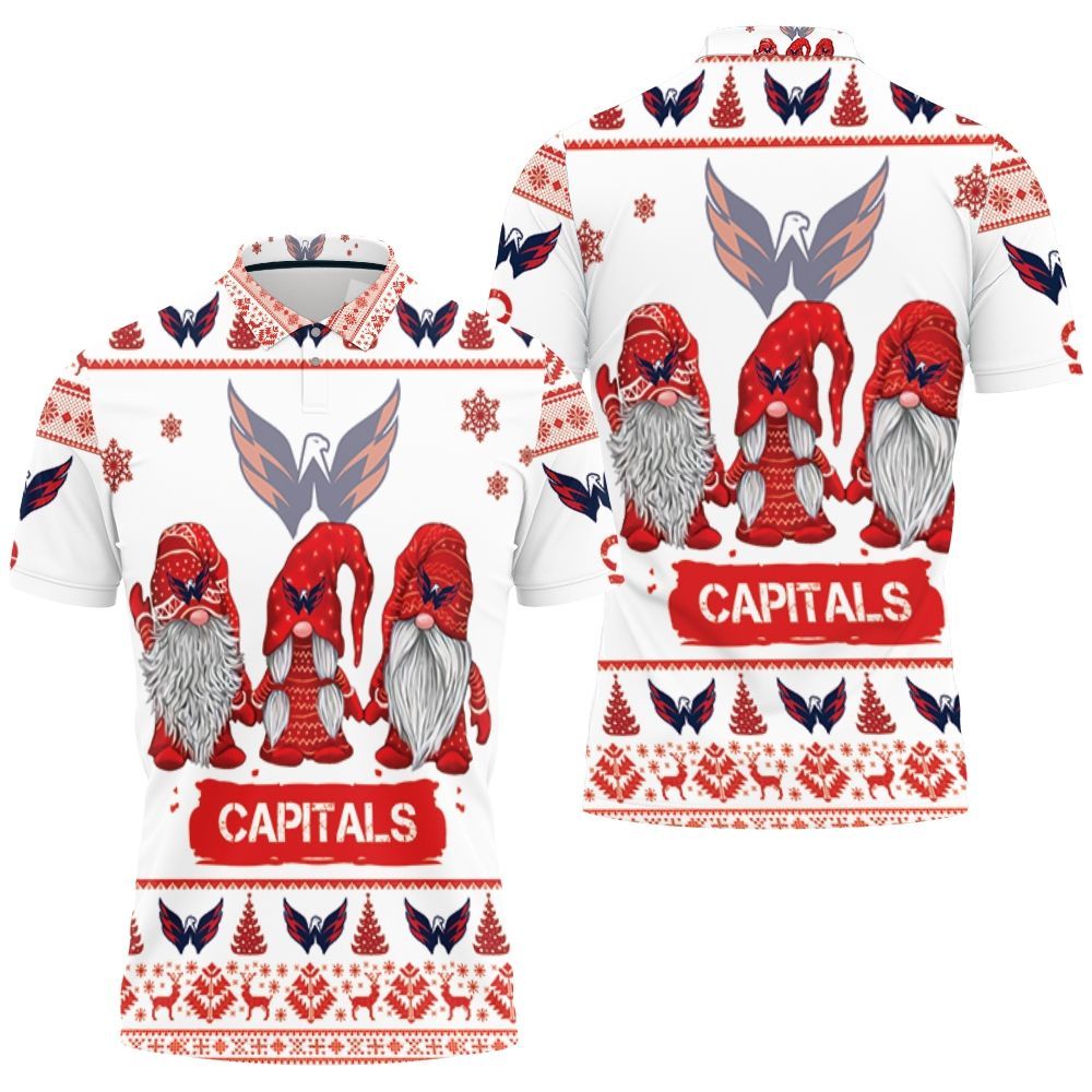Christmas Gnomes Washington Capitals Ugly Sweatshirt Christmas 3d Polo Shirt All Over Print Shirt 3d T-shirt