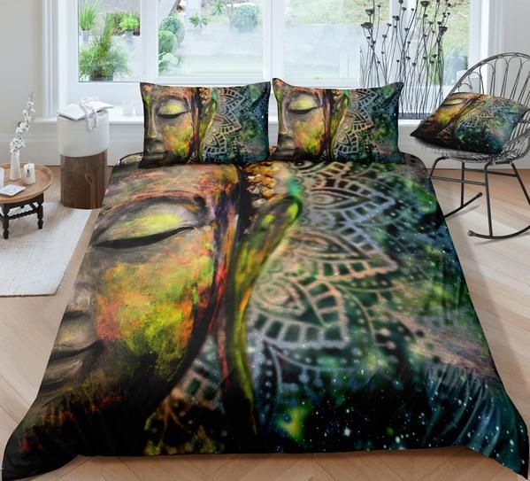 Closeup Buddha Abstract Art Cotton Bedding Sets