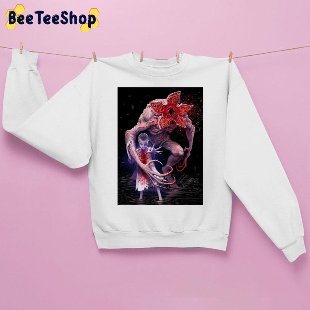 Cool Demogorgon And Eleven Stranger Things 4 2022 Unisex Sweatshirt