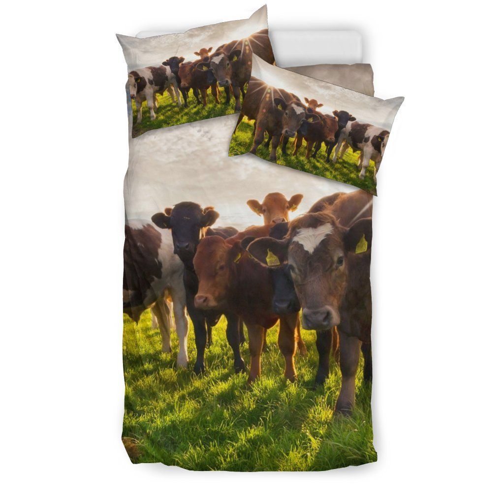 Cow Grass Cotton Bedding Sets