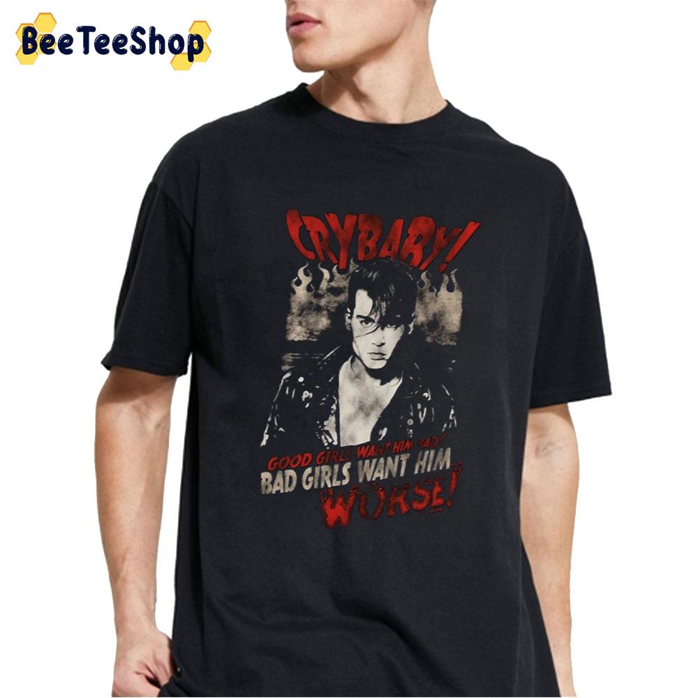 Cater overlap butiksindehaveren Cry Baby Good Girl Want Him Bad Johnny Depp 90s Unisex T-Shirt - Beeteeshop