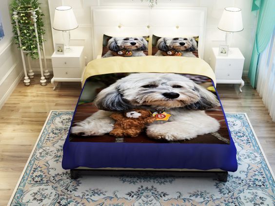 Cute Dog Cotton Bedding Sets