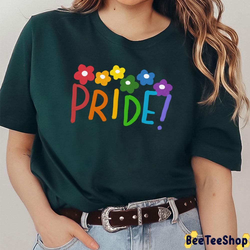 Cute Flower Pride Month Unisex T-Shirt