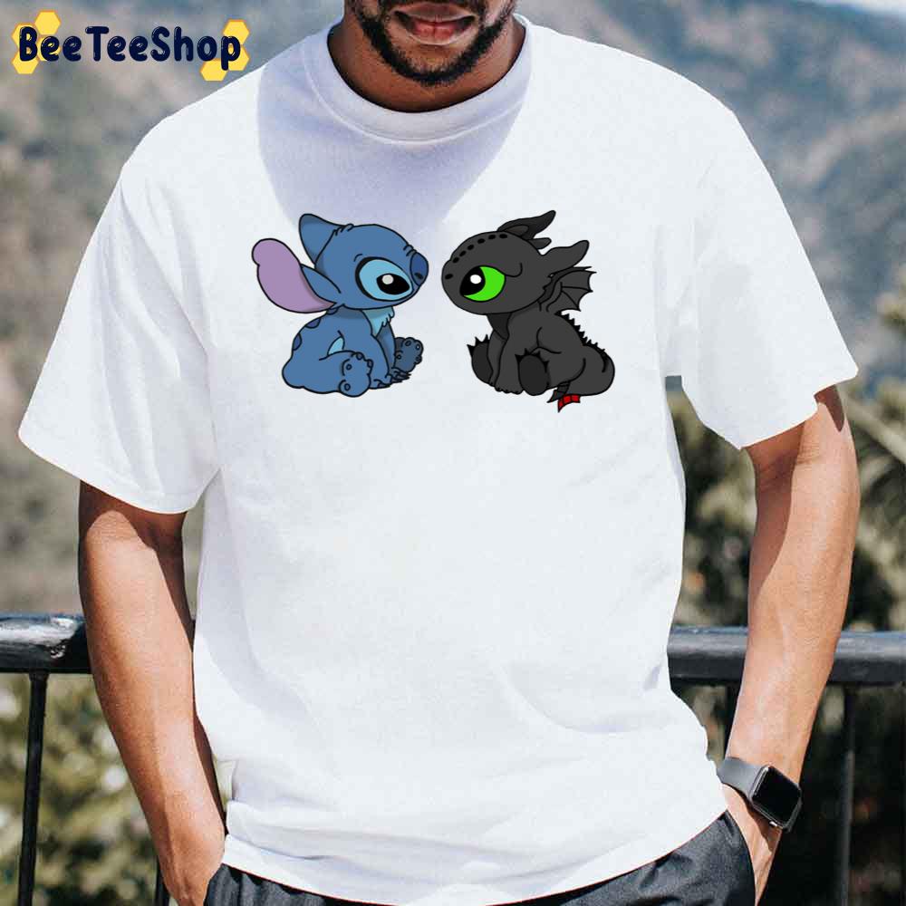 Cute Toothless And Stitch Unisex T-Shirt