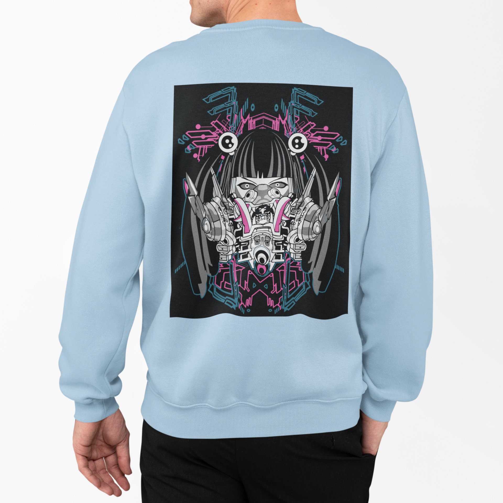 Cyberpunk Japanese Kanji Japanese Artwork Unisex Sweatshirt