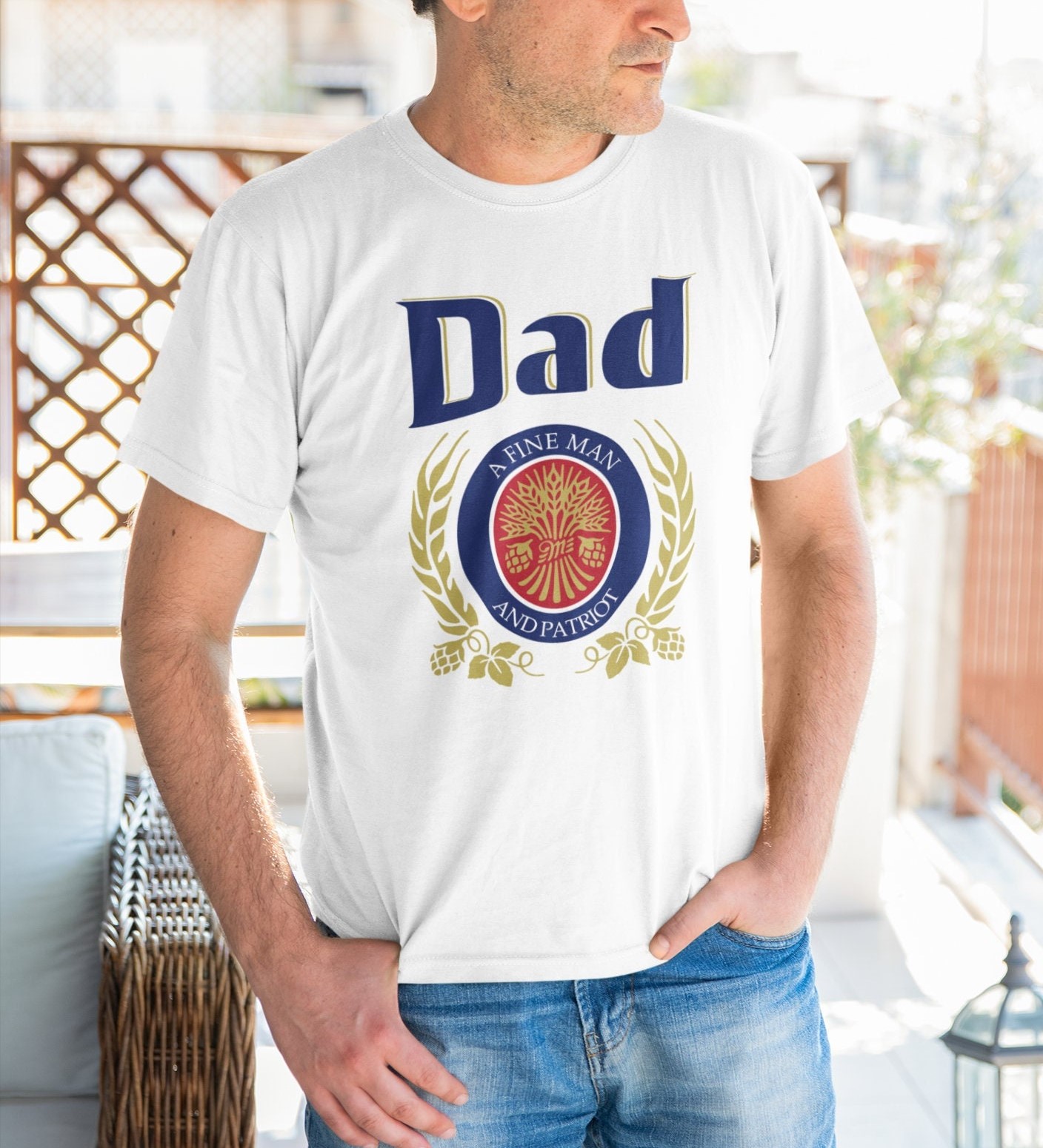 Dad A Fine Man And Patriot Father’s Day Unisex T-Shirt