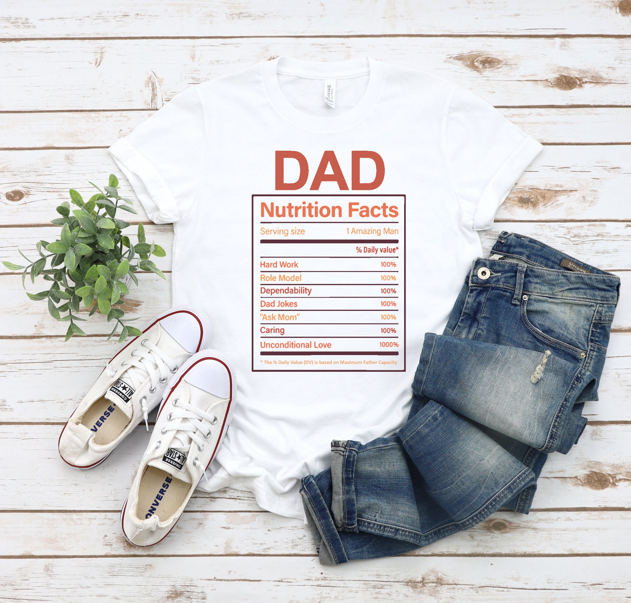 Dad Nutrition Facts Funny Jokes Father’s Day Unisex T-Shirt