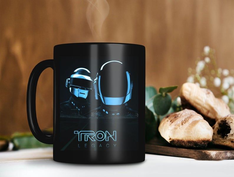 Daft Punk Tron Legacy Mug Daft Punk Band Mug French House Music Mug Guy Christo Mug Premium Sublime Ceramic Coffee Mug Black