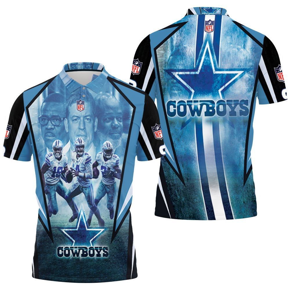 Dallas Cowboys Amari Cooper 19 Dak Prescott 4 Ezekiel Elliott 21 3d Polo Shirt All Over Print Shirt 3d T-shirt