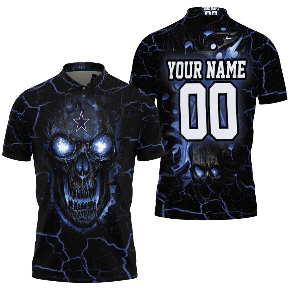 Dallas Cowboys Skull 3d Personalized Polo Shirt All Over Print Shirt 3d T-shirt
