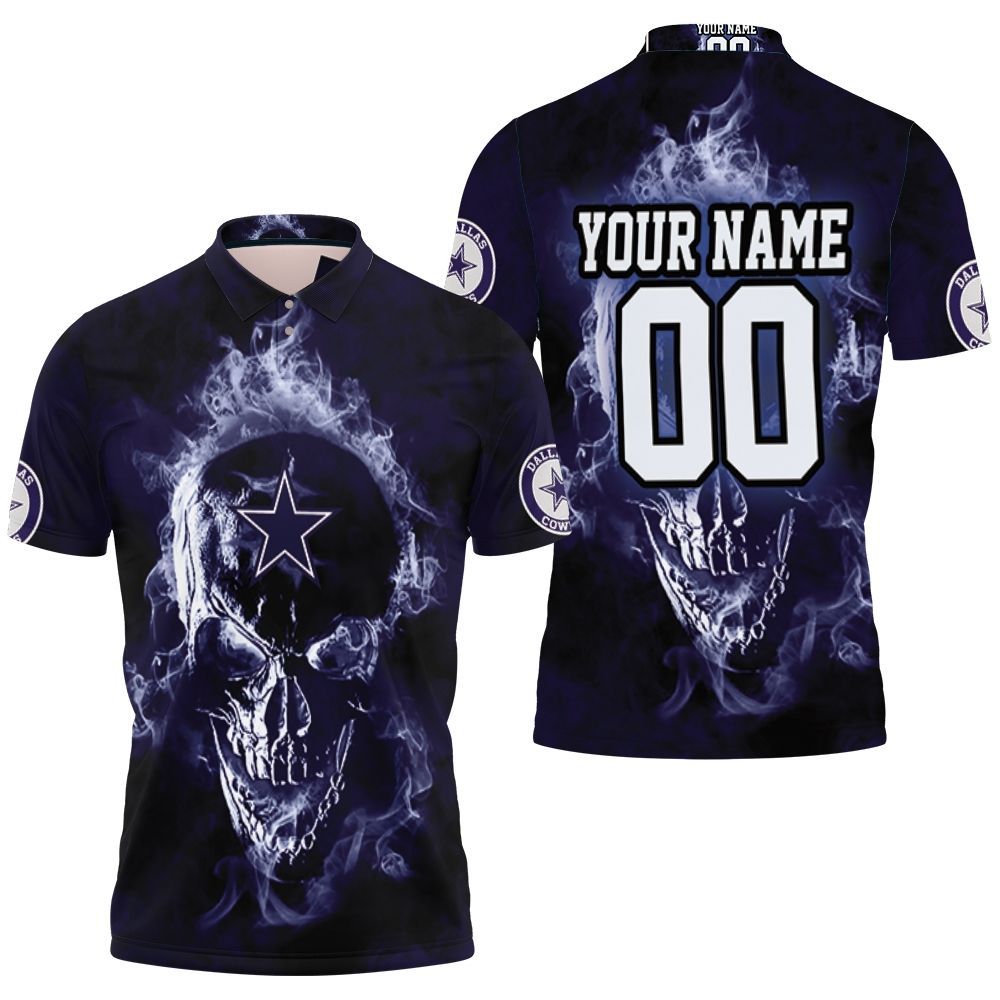 Dallas Cowboys Skull Nfl Fan 3d Personalized Polo Shirt All Over Print Shirt 3d T-shirt